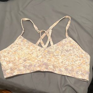 Forever 21 Ditsy Floral Crisscross Sports bra